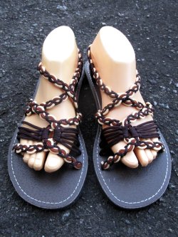 画像1: 【２６ｃｍ〜２６・５ｃｍ】編み編み＊紐サンダル