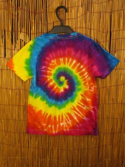 画像2: 【１３０ｃｍ】キッズサイズ＊タイダイ染め＊コットン素材＊半袖＊Ｔシャツ