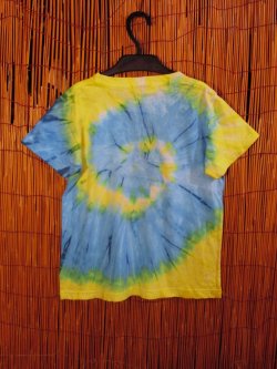 画像2: 【１３０ｃｍ】キッズサイズ＊タイダイ染め＊コットン素材＊半袖＊Ｔシャツ