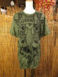象さんプリント＊皺加工＊コットン素材＊半袖＊Ｔシャツ