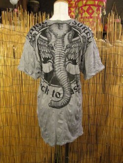 画像3: 象さんプリント＊皺加工＊コットン素材＊半袖＊Ｔシャツ