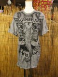 象さんプリント＊皺加工＊コットン素材＊半袖＊Ｔシャツ