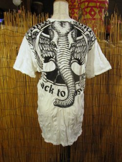 画像3: 象さんプリント＊皺加工＊コットン素材＊半袖＊Ｔシャツ