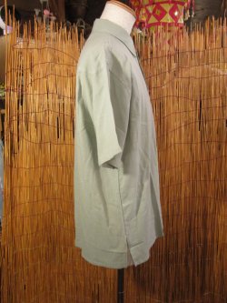 画像2: 無地＊コットン素材＊ココナッツボタン＊半袖＊シャツ ＊Ｌ