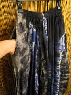 画像3: ラヴァタイダイ染め＊コットン素材＊ゆったりシルエット＊ビッグアラジンパンツ＊バルーンパンツ