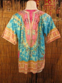 画像3: アフリカンプリント＊タイダイ染め＊ダシキ＊ＤＡＳＨＩＫＩ＊Ｍ