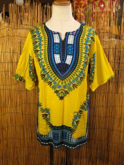 画像1: アフリカンプリント＊ダシキ＊ＤＡＳＨＩＫＩ＊Ｌ