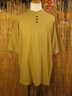 画像1: 三つボタン＊薄手＊コットン素材＊半袖＊プルオーバー＊２ＸＬ 