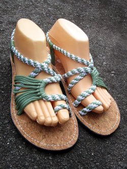 画像2: 【２５ｃｍ〜２５・５ｃｍ】コルク＊編み編み＊紐サンダル