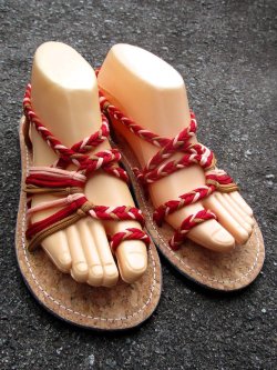 画像2: 【２３・５ｃｍ〜２４ｃｍ】コルク＊編み編み＊紐サンダル