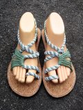 【２５ｃｍ〜２５・５ｃｍ】コルク＊編み編み＊紐サンダル