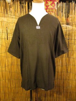 画像1: 無地＊薄手＊コットン素材＊半袖＊プルオーバー＊２ＸＬ