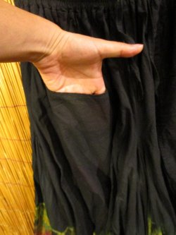 画像2: 黒色＋タイダイ染め＊コットン素材＊ロング丈＊バルーンスカート