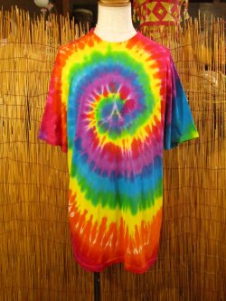 画像1: タイダイ染め＊コットン素材＊半袖＊Ｔシャツ＊２ＸＬ