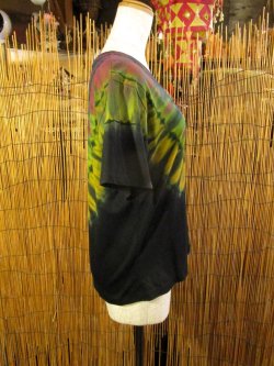 画像2: タイダイ染め＊コットン素材＊Ｖネック＊半袖＊Ｔシャツ