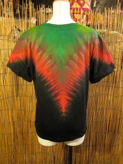 画像3: タイダイ染め＊コットン素材＊Ｖネック＊半袖＊Ｔシャツ