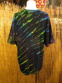 画像3: 黒色ベース＊タイダイ染め＊コットン素材＊半袖＊Ｔシャツ＊２ＸＬ