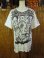 画像1: ガネーシャプリント＊皺加工＊コットン素材＊半袖＊Ｔシャツ (1)