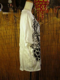画像2: ガネーシャプリント＊皺加工＊コットン素材＊半袖＊Ｔシャツ