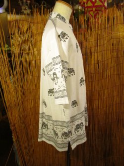画像2: 象さんプリント＊コットン素材＊胸ポケット＊半袖＊プルオーバー＊２ＸＬ 