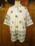 象さんプリント＊コットン素材＊胸ポケット＊半袖＊プルオーバー＊２ＸＬ 