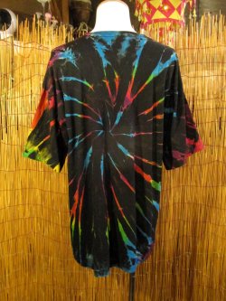 画像3: 黒色ベース＊タイダイ染め＊コットン素材＊半袖＊Ｔシャツ＊２ＸＬ