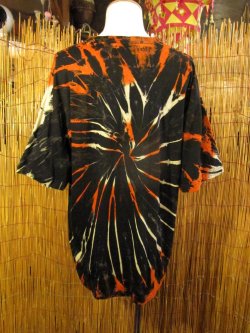 画像3: 黒色ベース＊タイダイ染め＊コットン素材＊半袖＊Ｔシャツ＊２ＸＬ
