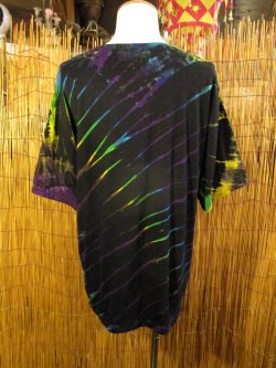 画像3: 黒色ベース＊タイダイ染め＊コットン素材＊半袖＊Ｔシャツ＊２ＸＬ