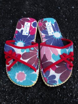 画像1: 【２３ｃｍ〜２３・５ｃｍ】お花プリント＊ヘップサンダル