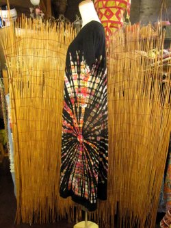 画像2: タイダイ染め＊コットン素材＊半袖＊Ａライン＊ロング丈＊ワンピース