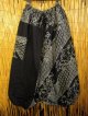 黒色＋和風プリント＊切り替え＊コットン素材＊ふんわり＊サルエルパンツ