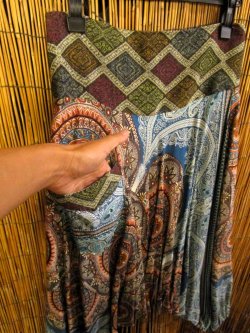 画像3: 曼荼羅風＊レーヨン素材＊ウエスト織り生地＊サルエルパンツ 