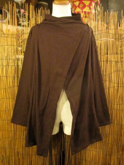 画像1: 茶色＊コットン素材＊ゆったりサイズ＊２ＷＡＹ＊スナフキン＊旅人風コート