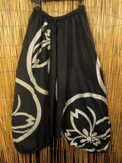 画像1: 和風プリント＊コットン素材＊ふんわり＊サルエルパンツ