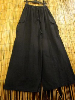 画像3: 無地＊コットン素材＊ゆったりサイズ＊カーゴタイプ＊ロング丈パンツ