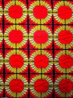 画像1: アフリカンプリント生地 パーニュ