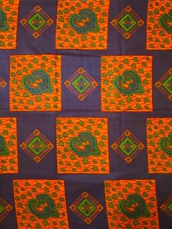 画像1: アフリカンプリント生地 パーニュ