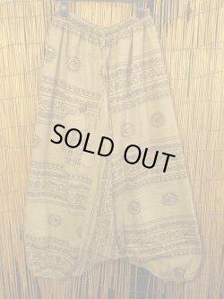 画像1: 二色の糸＊コッン素材＊ラムナミプリント＊ふんわり＊サルエルパンツ