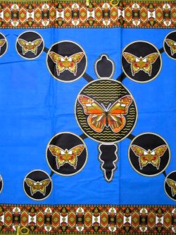 画像1: アフリカンプリント生地 パーニュ