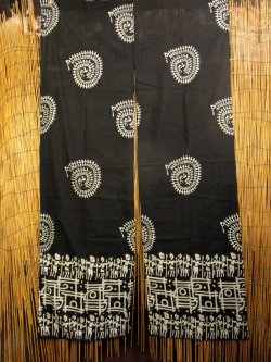 画像1: インド綿＊アジアンプリント＊暖簾＊のれん