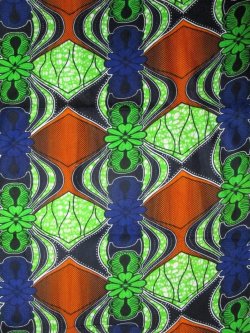 画像1: アフリカンプリント生地 パーニュ