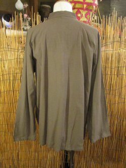 画像3: 無地＊コットン素材＊ココナッツボタン＊長袖＊シャツ＊ＸＸＬ 