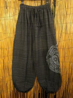 画像1: 陰陽プリント＊コットン素材＊アラジンパンツ