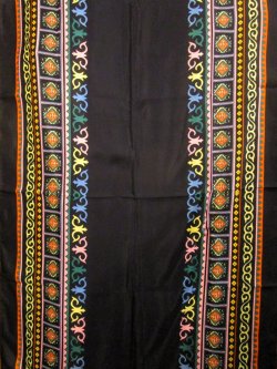 画像2: レトロ調プリント＊ポリエステル素材＊タッセル付き＊大判ストール＊マルチクロス