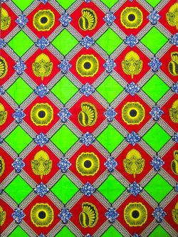 画像1: アフリカンプリント生地 パーニュ