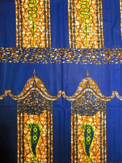 画像1: アフリカンプリント生地 パーニュ