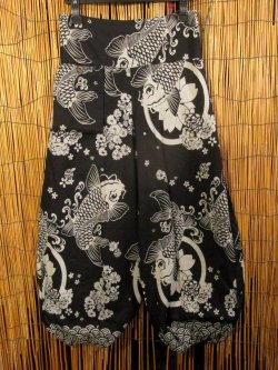 画像1: 和風プリント＊コットン素材＊ポケット付き＊ふんわりシルエット＊アラジンパンツ 