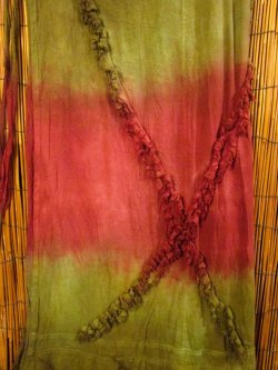 画像5: 手染め＊コットン素材＊グラデーションカラー＊切りっぱなし＊巻きスカート