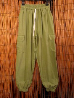 画像1: 無地＊コットン素材＊すっきりシルエット＊アラジンパンツ＊イージーパンツ 