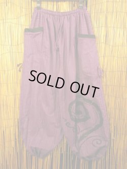 画像1: 渦巻きプリント＊コットン素材＊カーゴタイプ＊ふんわり＊アラジンパンツ